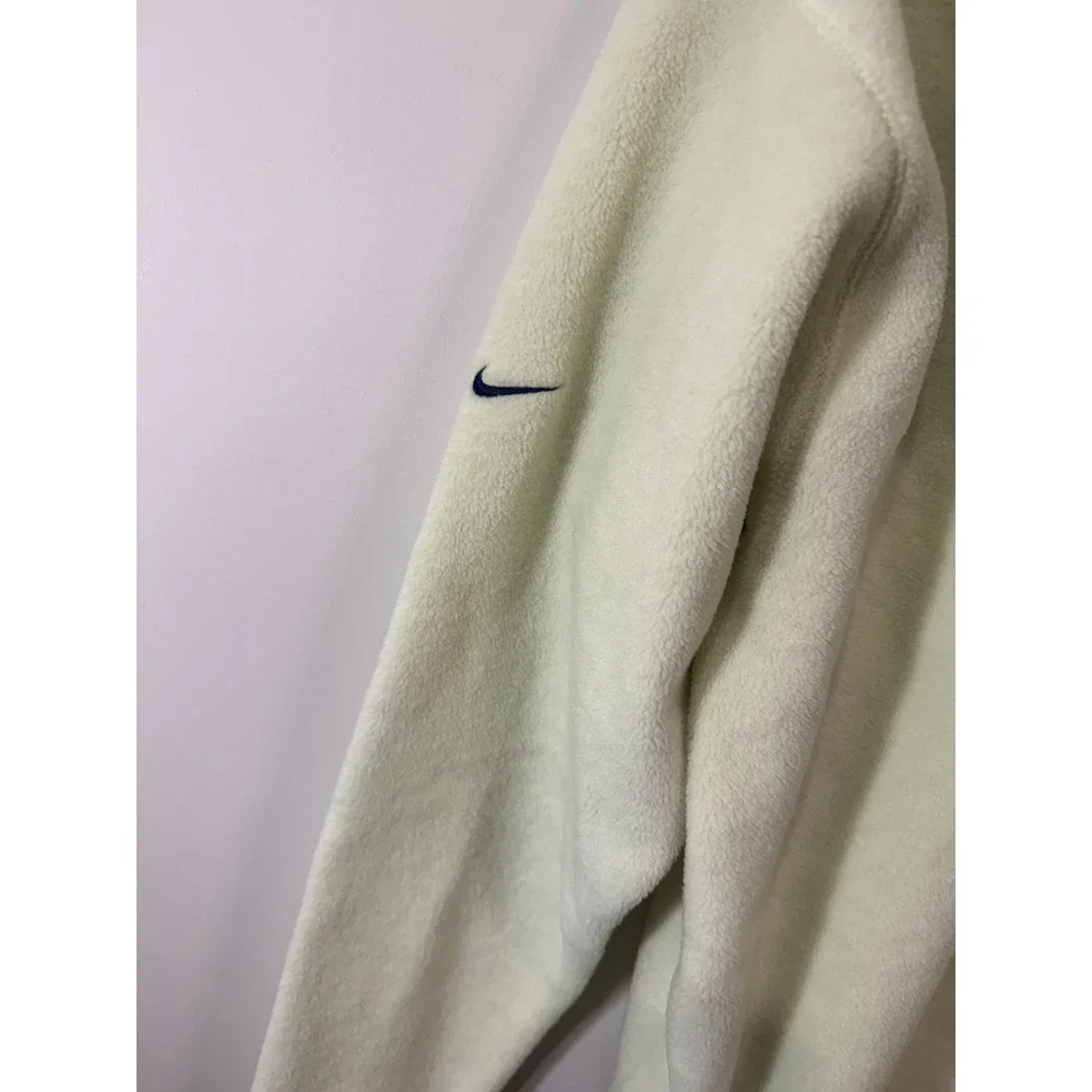 Vintage Y2K Nike Center Swoosh‎ Fleece Hoodie Women's Small Lime Green